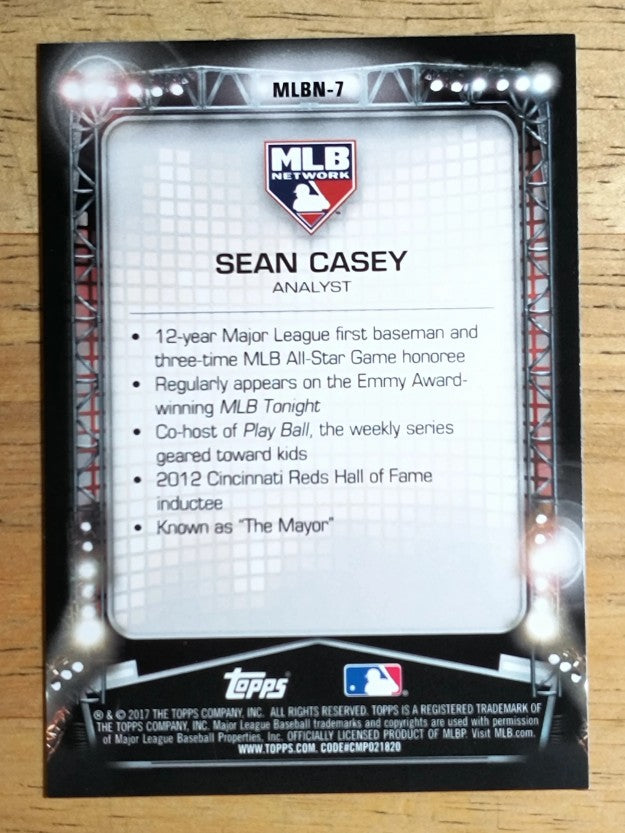 2017 Topps MLB Network #MLBN7 Sean Casey