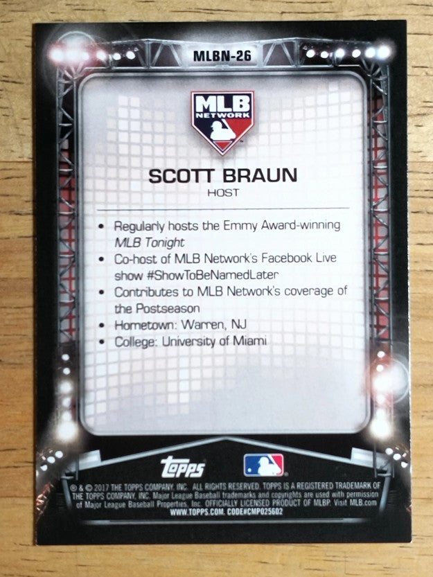 2017 Topps MLB Network #MLBN26 Scott Braun UPD