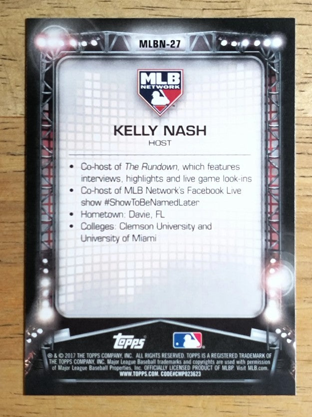 2017 Topps MLB Network #MLBN27 Kelly Nash