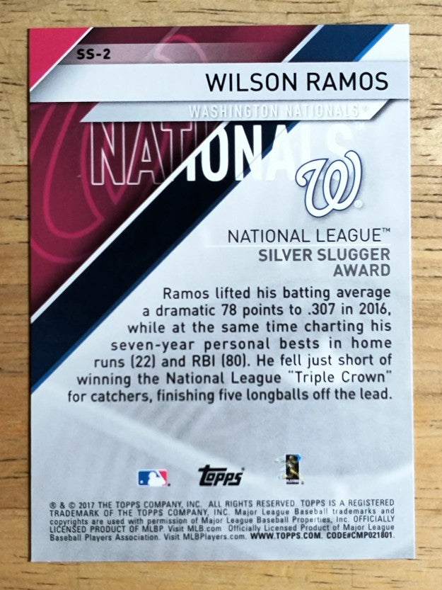 2017 Topps Silver Slugger Awards #SS2 Wilson Ramos
