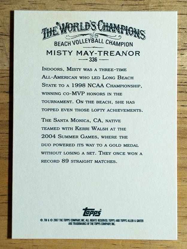 2007 Topps Allen and Ginter #336 Misty May-Treanor SP