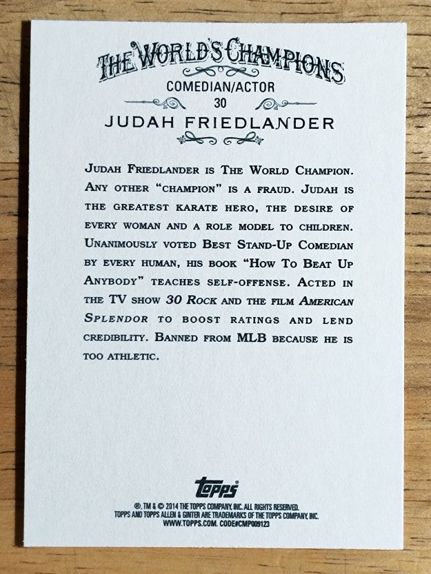 2014 Topps Allen and Ginter #30 Judah Friedlander