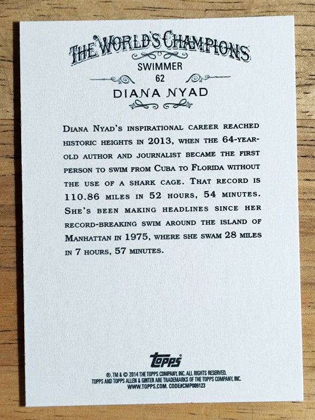 2014 Topps Allen and Ginter #62 Diana Nyad