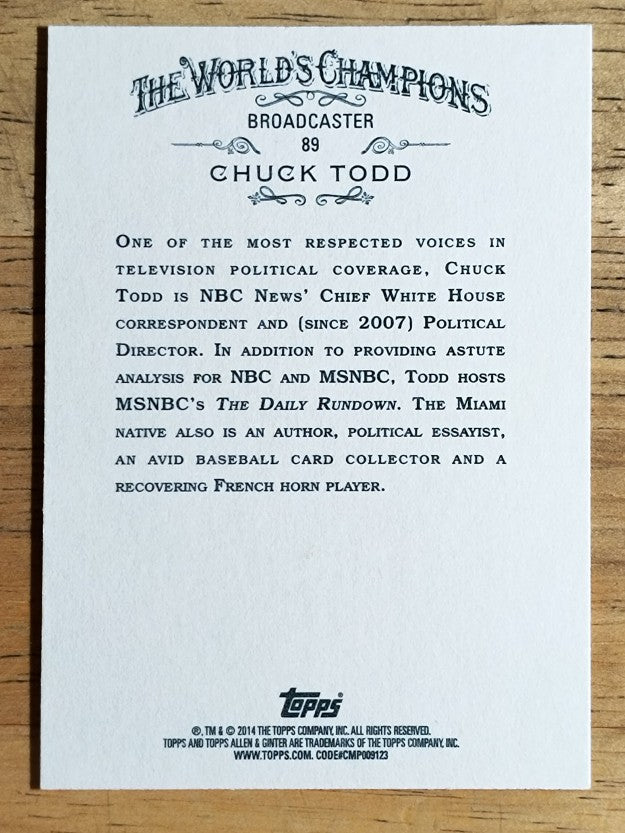 2014 Topps Allen and Ginter #89 Chuck Todd