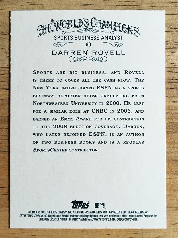 2015 Topps Allen and Ginter #90 Darren Rovell