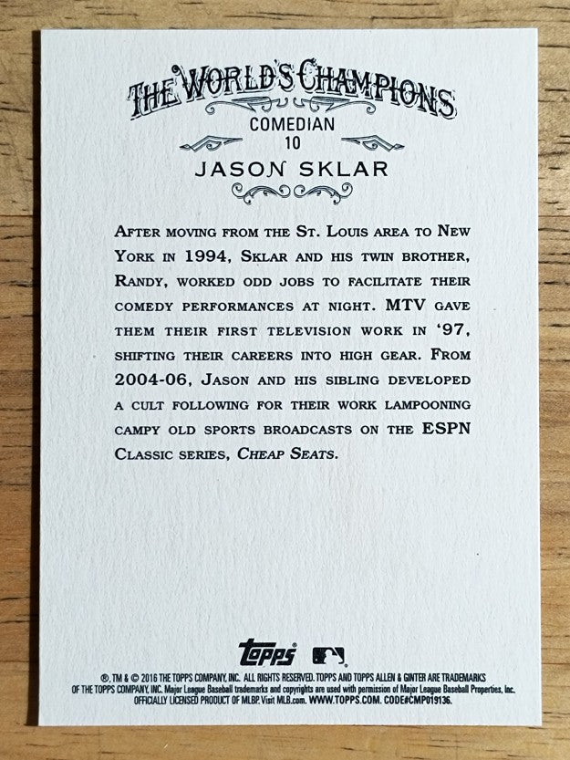 2016 Topps Allen and Ginter #10 Jason Sklar