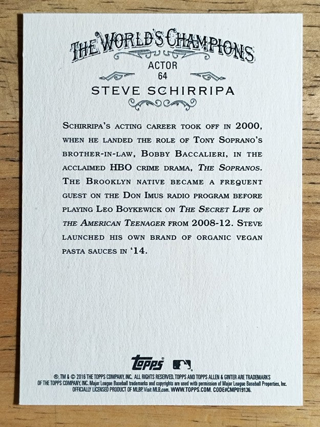 2016 Topps Allen and Ginter #64 Steve Schirripa