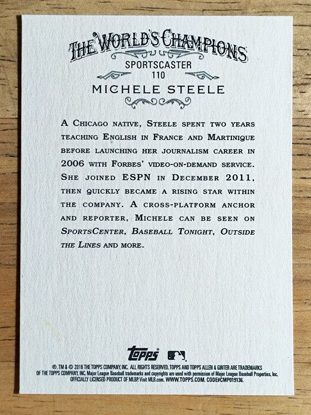 2016 Topps Allen and Ginter #110 Michele Steele