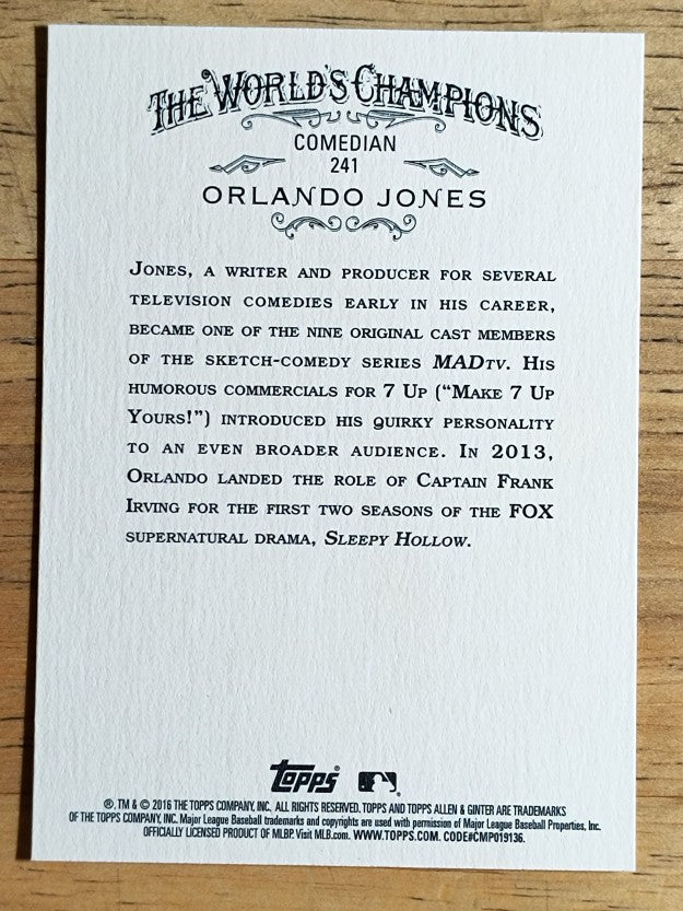 2016 Topps Allen and Ginter #241 Orlando Jones