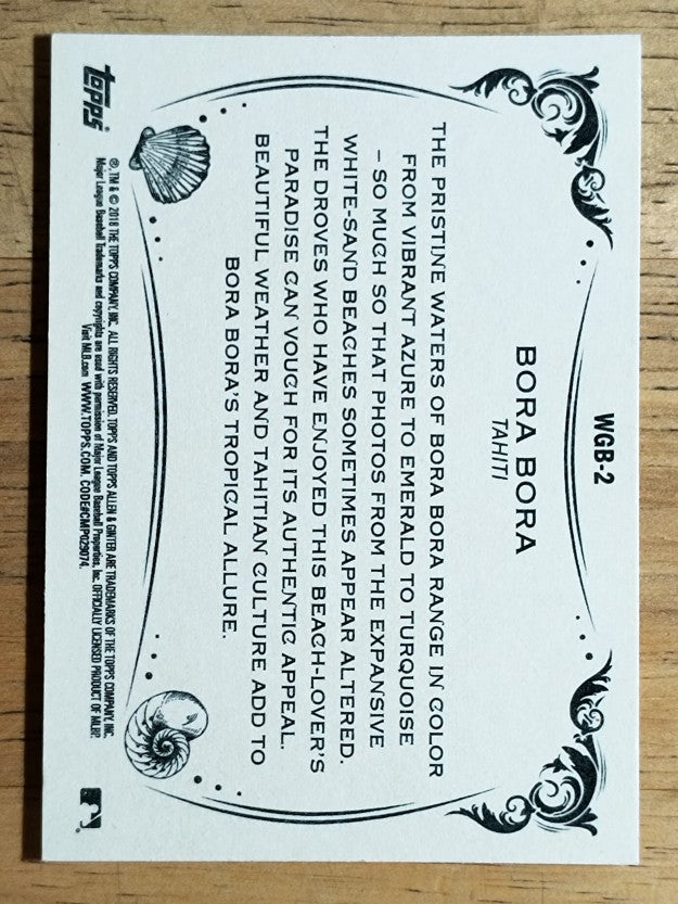 2018 Topps Allen and Ginter Worlds Greatest Beaches #WGB2 Bora Bora
