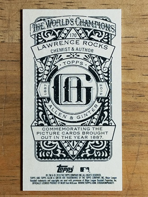 2019 Topps Allen and Ginter Mini A and G Back #170 Lawrence Rocks