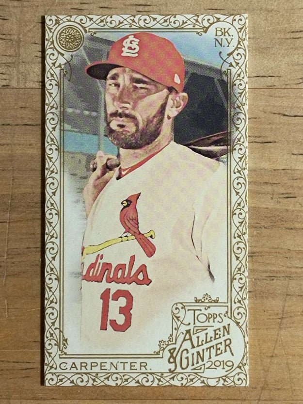 2019 Topps Allen and Ginter Mini Gold Border #230 Matt Carpenter