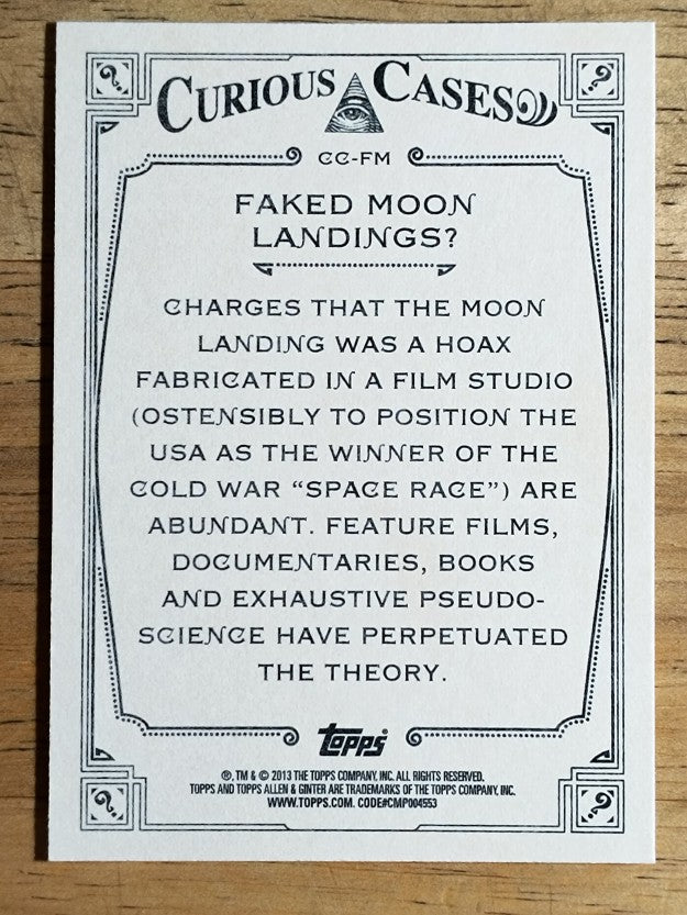 2013 Topps Allen and Ginter Curious #FM Faked moon landings