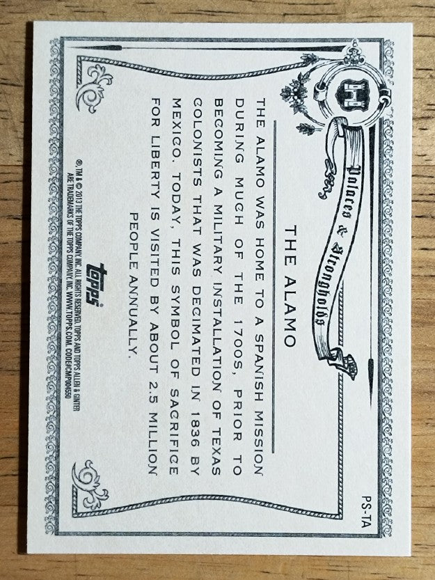 2013 Topps Allen and Ginter Palaces and Strongholds #TA The Alamo