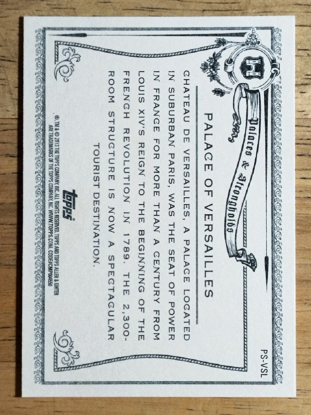 2013 Topps Allen and Ginter Palaces and Strongholds #VSL Palace of Versailles