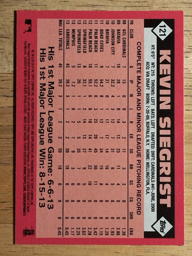 2014 Topps Archives #121 Kevin Siegrist