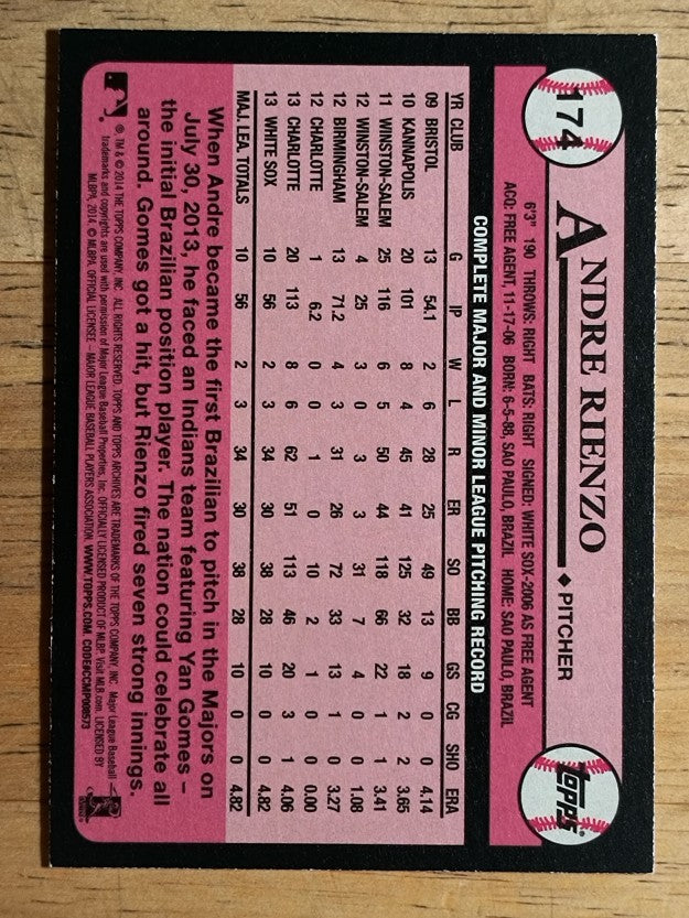 2014 Topps Archives #174 Andre Rienzo RC