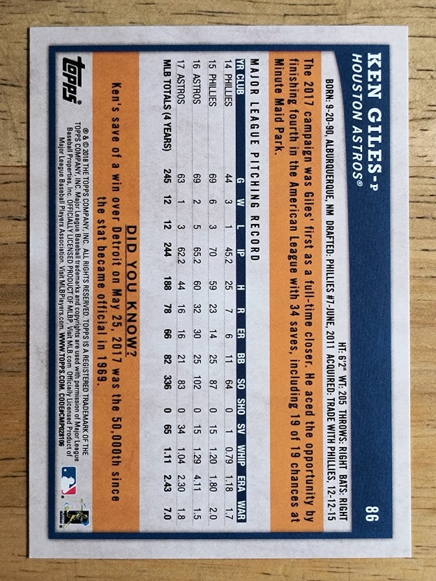 2018 Topps Big League #86 Ken Giles
