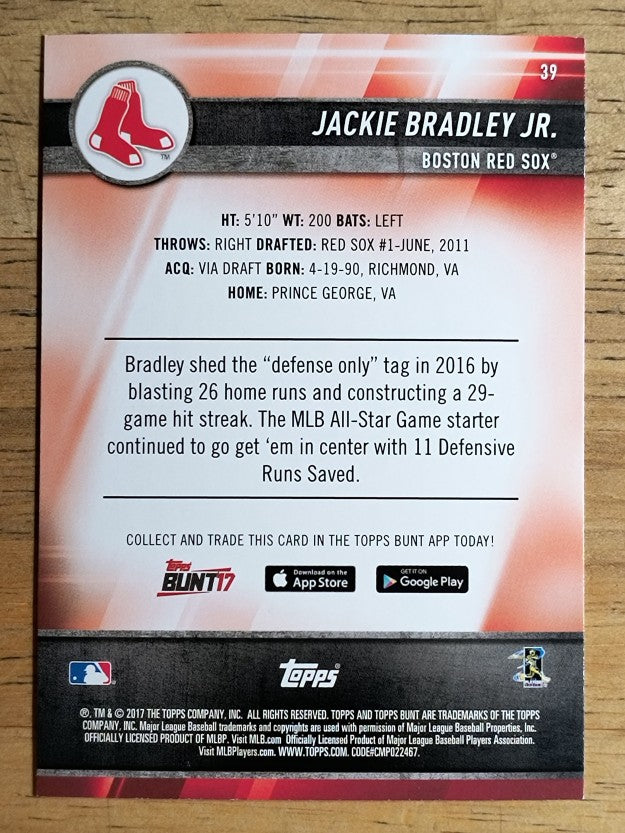 2017 Topps Bunt #39 Jackie Bradley Jr.