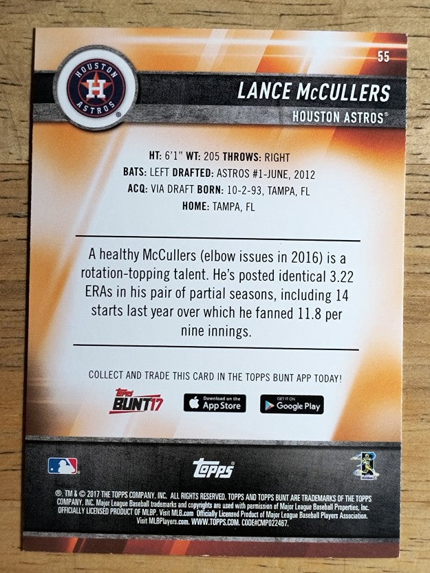 2017 Topps Bunt #55 Lance McCullers