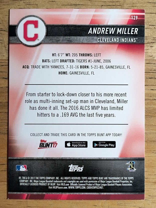 2017 Topps Bunt #129 Andrew Miller