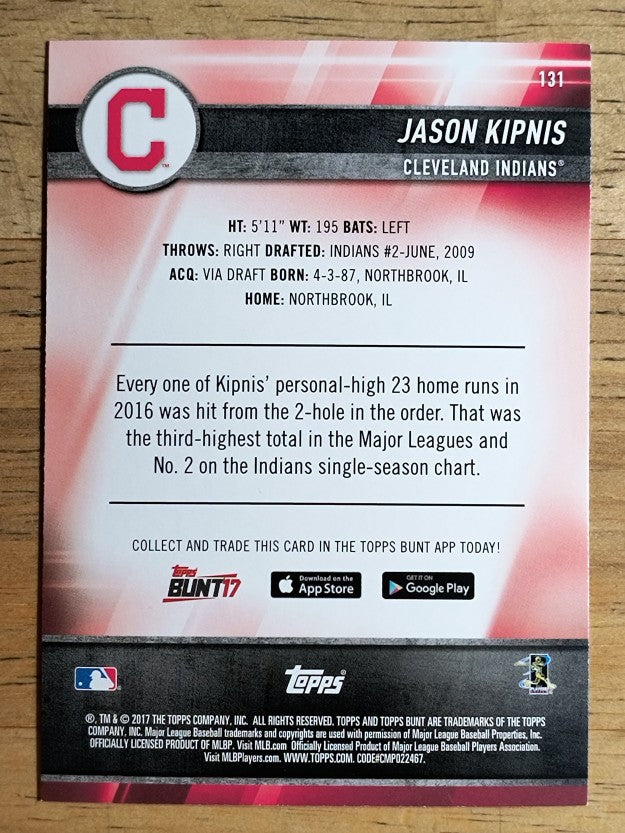 2017 Topps Bunt #131 Jason Kipnis