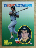 1989 Fleer All-Stars #2 Jose Canseco