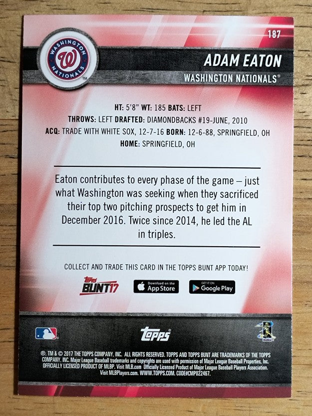 2017 Topps Bunt #187 Adam Eaton