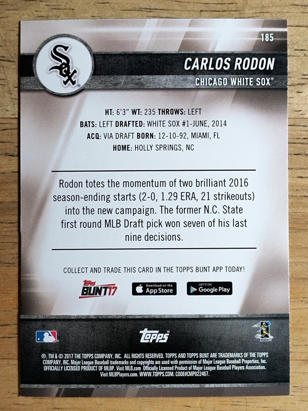 2017 Topps Bunt Blue #185 Carlos Rodon