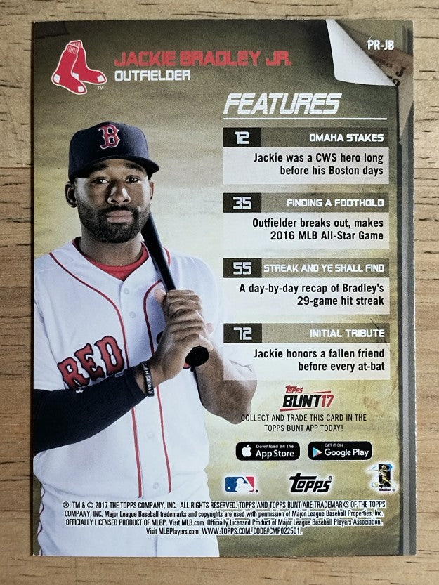 2017 Topps Bunt Programs #PRJB Jackie Bradley Jr.