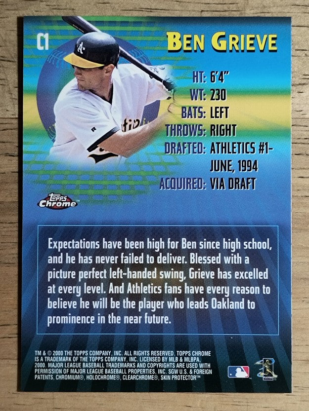 2000 Topps Chrome 21st Century #C1 Ben Grieve