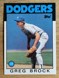 1986 Topps #368 Greg Brock