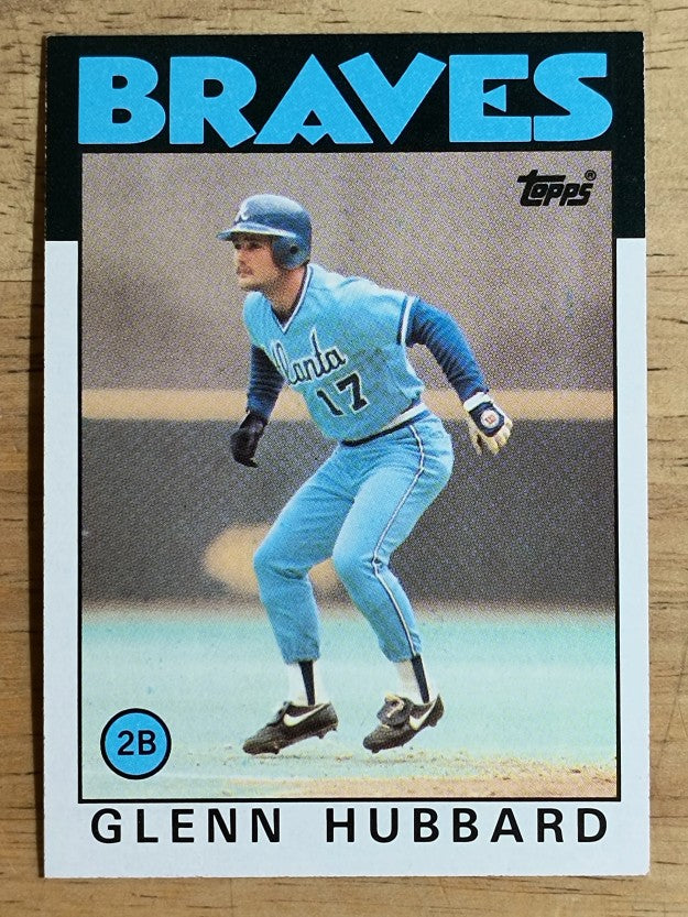 1986 Topps #539 Glenn Hubbard