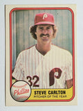 1981 Fleer #6B Steve Carlton/Pitcher of Year/1066 year listed on back
