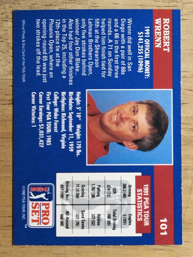 1992 Pro Set #101 Robert Wrenn