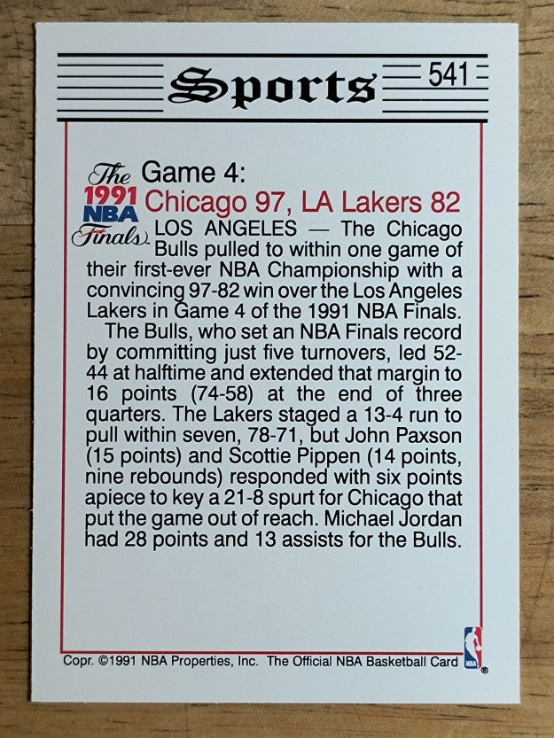 1991-92 Hoops #541 John Paxson FIN