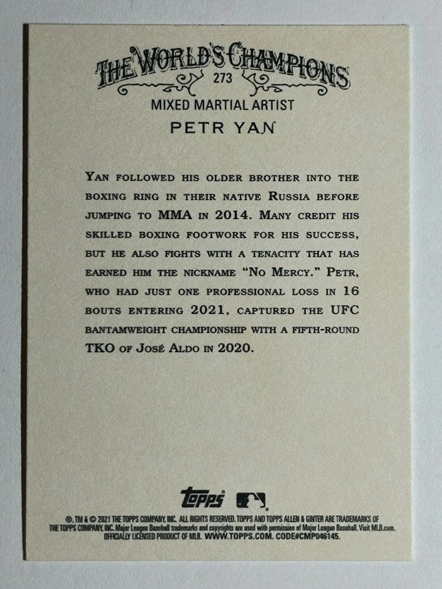 2021 Topps Allen and Ginter #273 Petr Yan