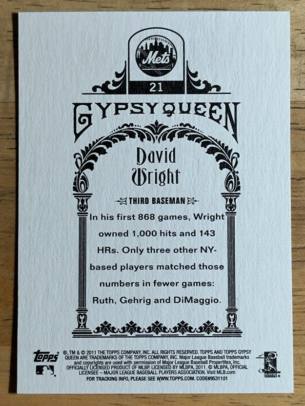 2011 Topps Gypsy Queen #21 David Wright