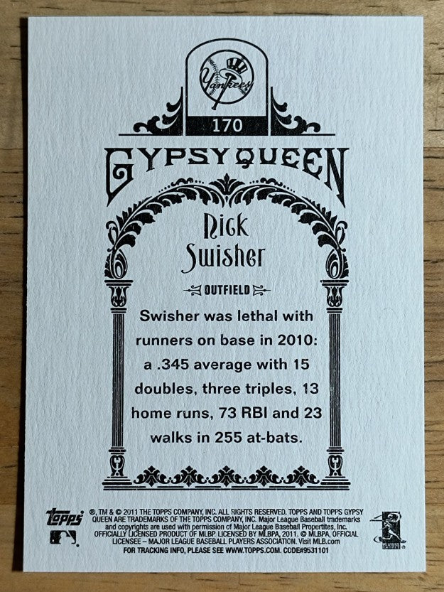 2011 Topps Gypsy Queen #170 Nick Swisher