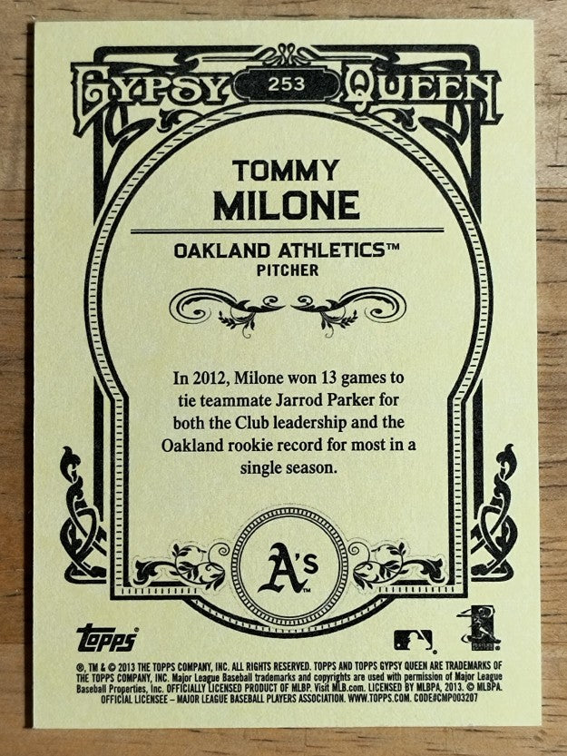 2013 Topps Gypsy Queen Framed White #253 Tommy Milone