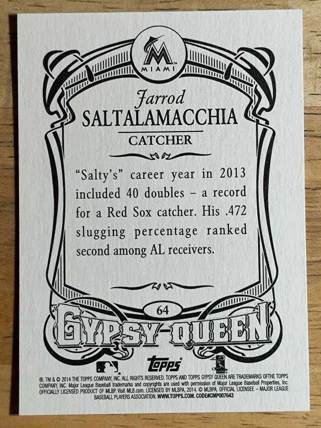 2014 Topps Gypsy Queen #64 Jarrod Saltalamacchia