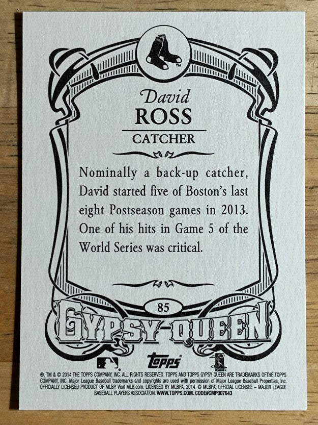 2014 Topps Gypsy Queen #85 David Ross