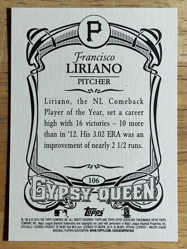 2014 Topps Gypsy Queen #106 Francisco Liriano