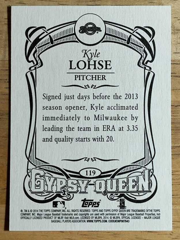 2014 Topps Gypsy Queen #119 Kyle Lohse