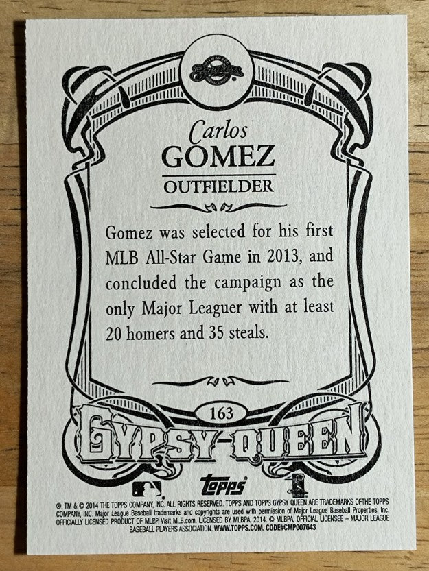 2014 Topps Gypsy Queen #163 Carlos Gomez