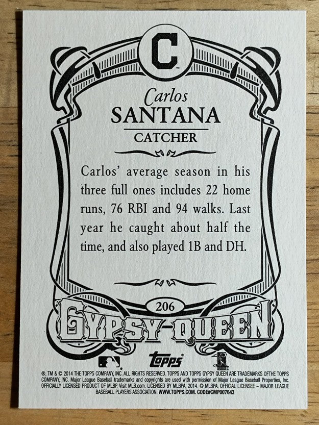 2014 Topps Gypsy Queen #206 Carlos Santana