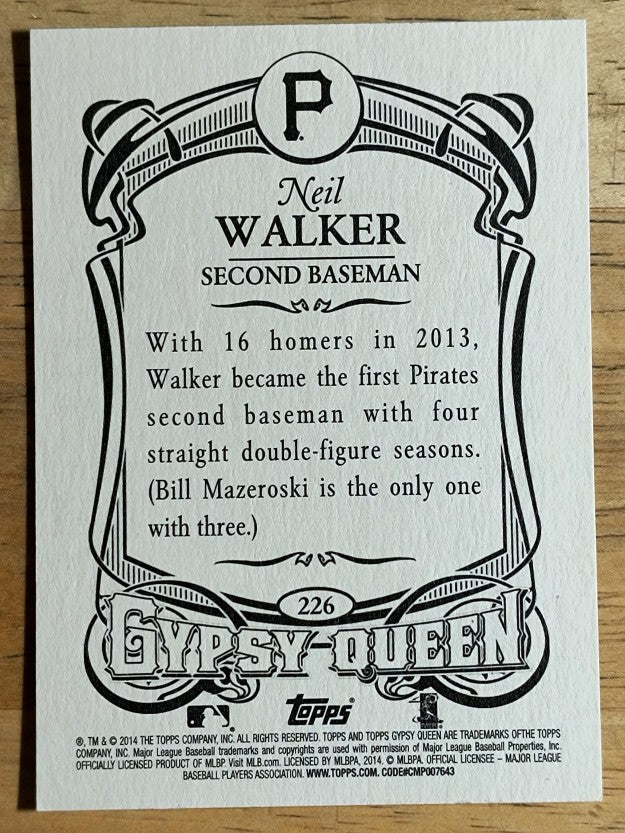 2014 Topps Gypsy Queen #226 Neil Walker