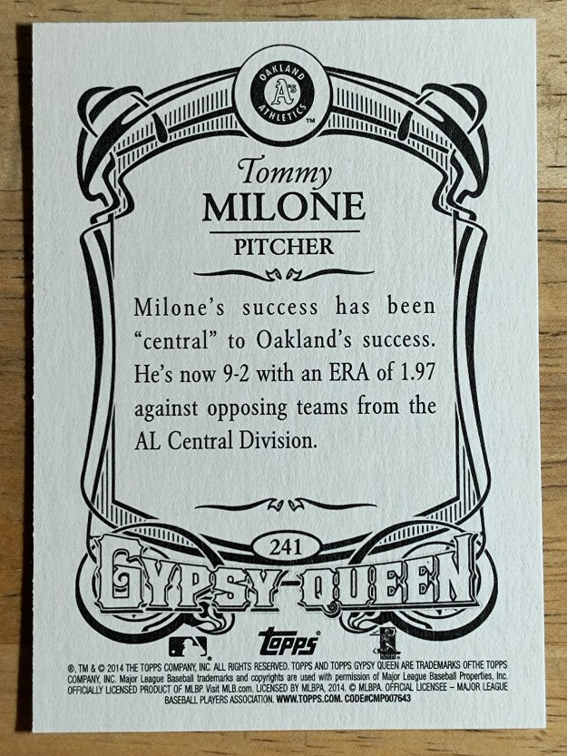2014 Topps Gypsy Queen #241 Tommy Milone