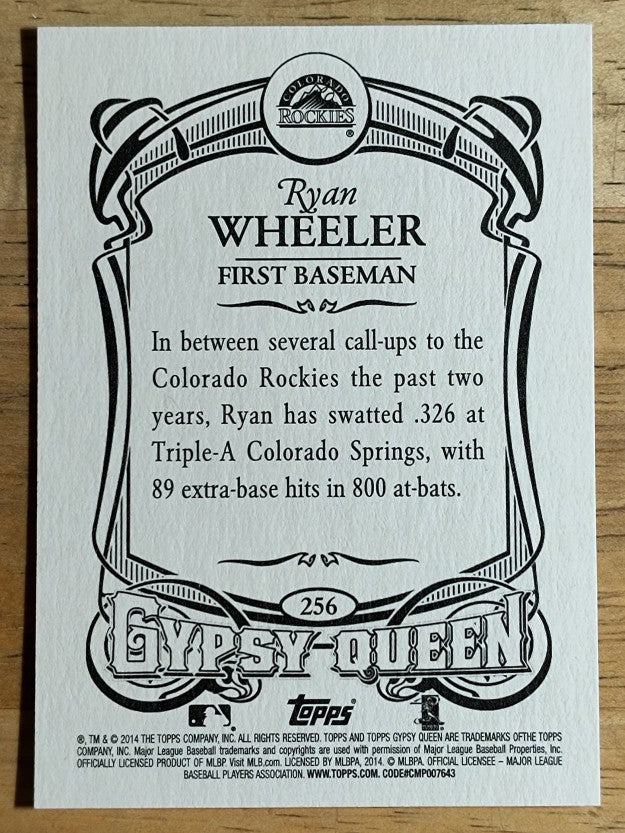 2014 Topps Gypsy Queen #256 Ryan Wheeler