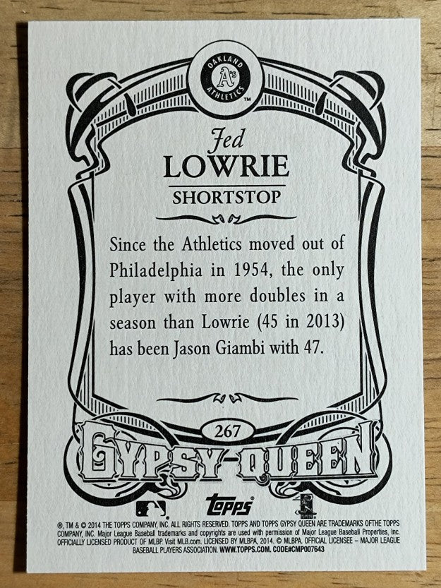 2014 Topps Gypsy Queen #267 Jed Lowrie